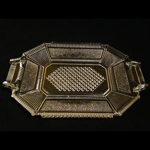 Antique Bryce Brothers “Pleat & Panel” Crystal/Clear Platter